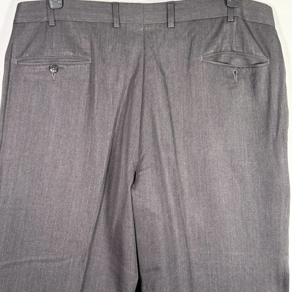 Brooks‎ Brothers 36x27 Gray 100% Wool Madison Flat Front Men's Pants Dressy Soft